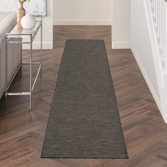 Nourison Positano POS01 Runner Rug, Charcoal, 2'2" x 12'