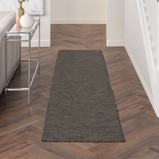 Nourison Positano POS01 Runner Rug, Charcoal, 2'2" x 8'