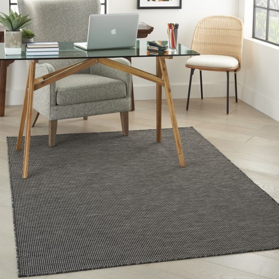 Nourison Positano POS01 Area Rug, Charcoal, 4' x 6'