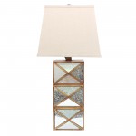 Modern Illusionary Table Lamp With Mirrored Gold Base