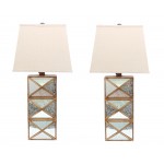 Modern Illusionary Table Lamp With Mirrored Gold Base