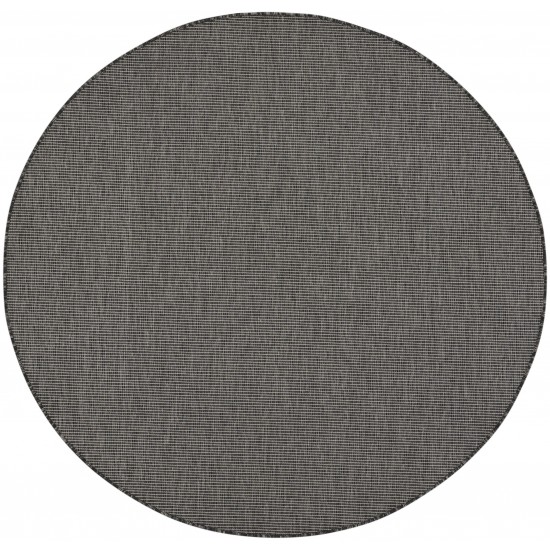 Nourison Positano POS01 Area Rug, Charcoal, 6' x Round