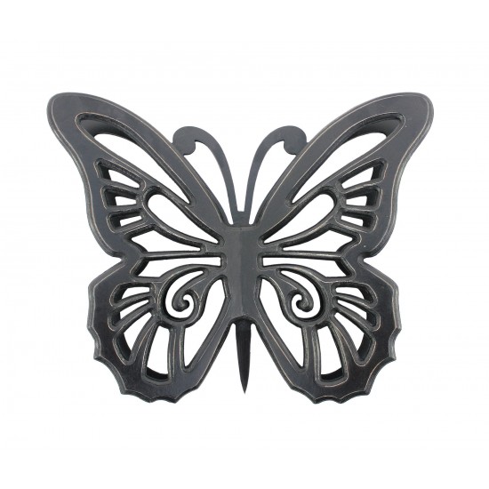 Rustic Butterfly Wooden Wall Decor With Black Finish