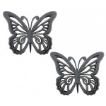 Rustic Butterfly Wooden Wall Decor With Black Finish