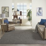 Nourison Positano POS01 Area Rug, Charcoal, 9' x 12'