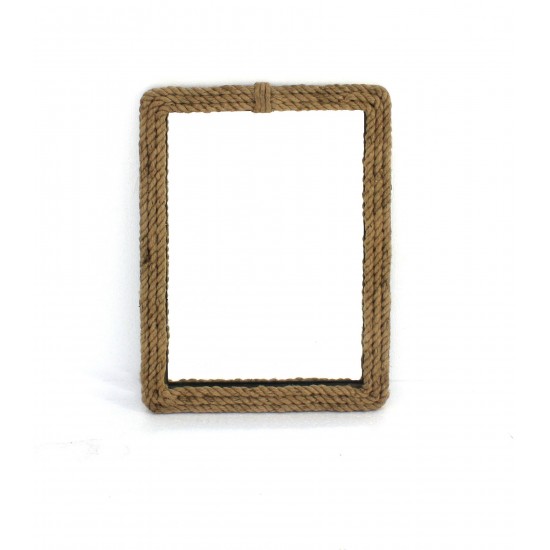 Coastal Style Rope Wrapped Rectangle Cosmetic Mirror