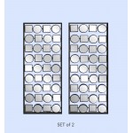 Contemporary Multi-Mirrored Metal Wall Plaque Set