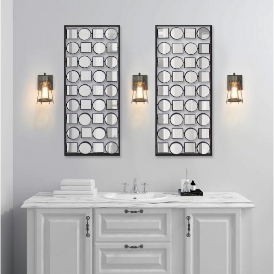 Contemporary Multi-Mirrored Metal Wall Plaque Set