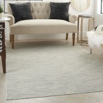 Nourison Positano POS01 Area Rug, Light Grey, 4' x 6'