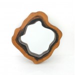 Coastal Cosmetic Mirror With Grotto-Like Wooden Frame