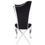 ACME Cyrene Side Chair (Set-2), Fabric & Stainless Steel