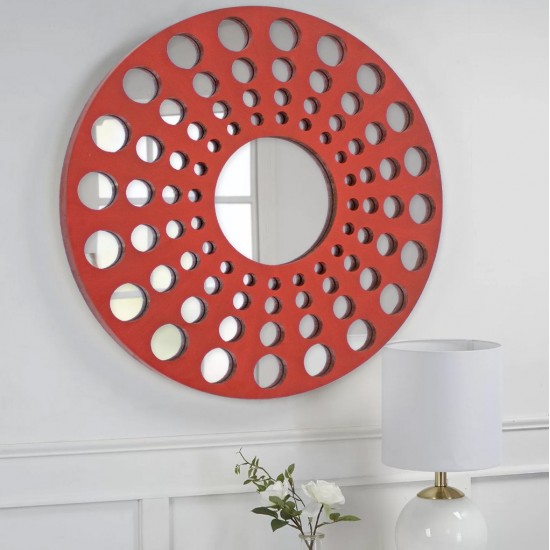 Modern Style Mirrored Wooden Wall Decor