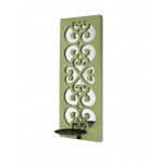 Traditional Green Candle Holder Sconce With Mirror