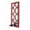 Minimalist Mirrored Red Candle Holder Sconce