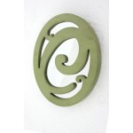 Cottage Style Artistic Letter “C” Patterned Green Wall Decor