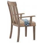 ACME Nathaniel Arm Chair (Set-2), Fabric & Maple (2Pc/1Ctn)