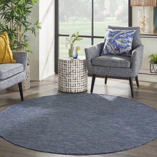 Nourison Positano POS01 Area Rug, Navy/Blue, 6' x Round