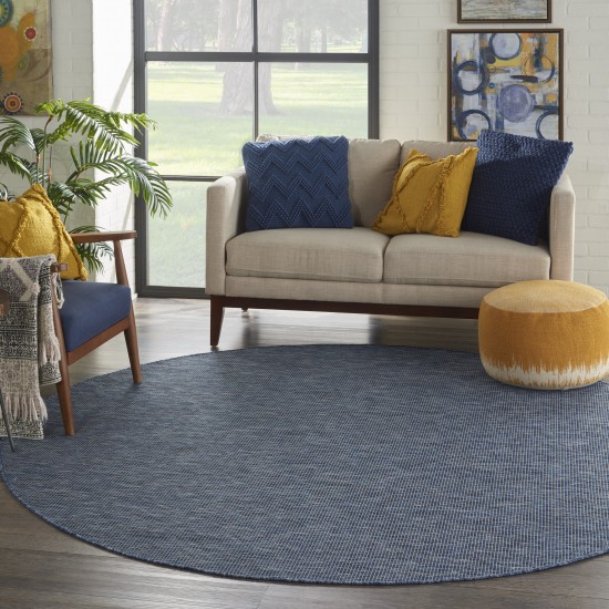 Nourison Positano POS01 Area Rug, Navy/Blue, 8' x Round