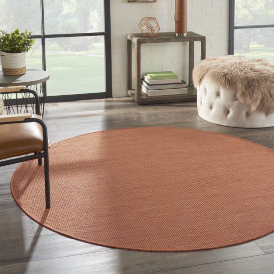 Nourison Positano POS01 Area Rug, Terracotta, 6' x Round