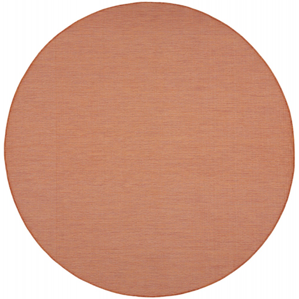 Nourison Positano POS01 Area Rug, Terracotta, 8' x Round