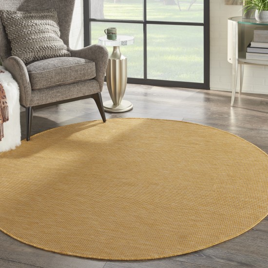 Nourison Positano POS01 Area Rug, Yellow, 6' x Round