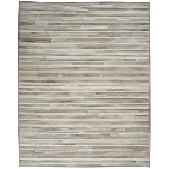 Calvin Klein Home Prairie PRA1 Area Rug, Silver, 10' x 14'