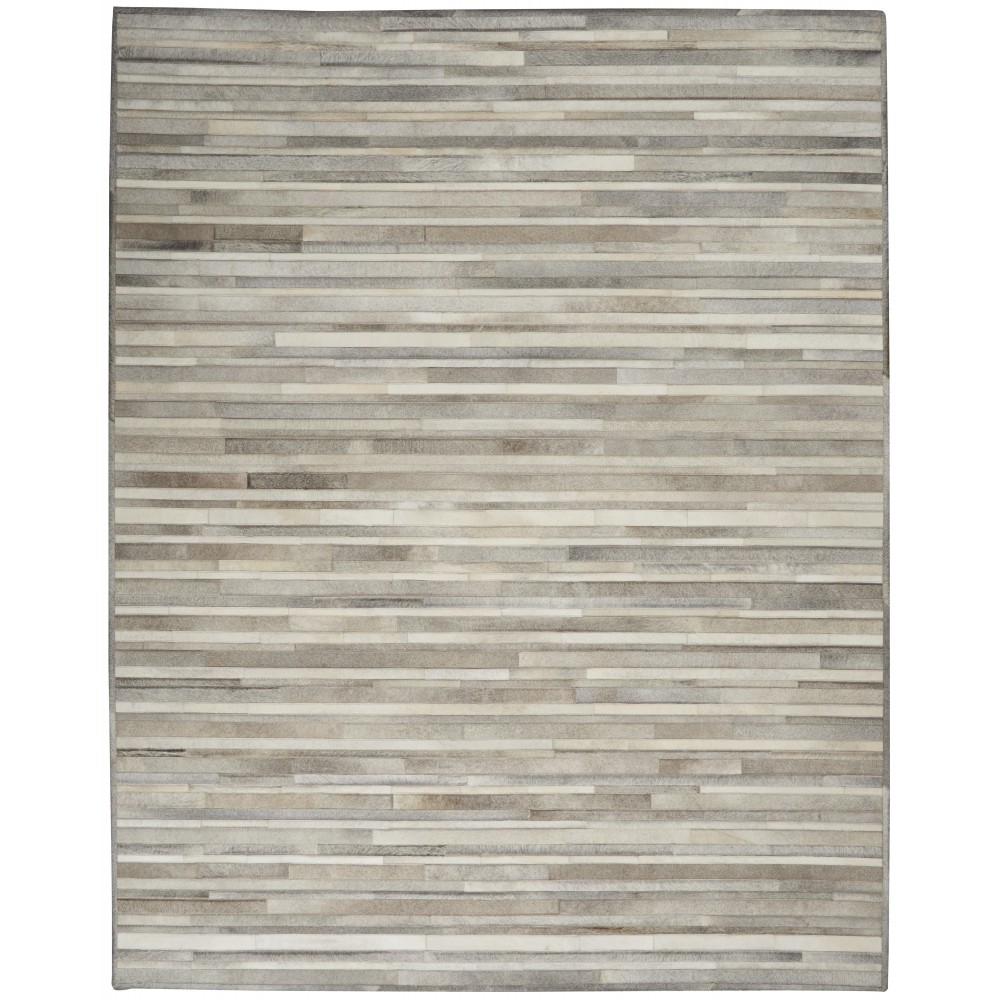 Calvin Klein Home Prairie PRA1 Area Rug, Silver, 10' x 14'