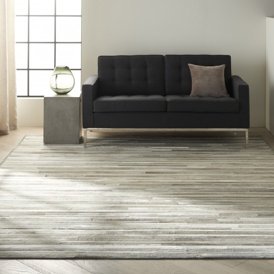 Calvin Klein Home Prairie PRA1 Area Rug, Silver, 10' x 14'