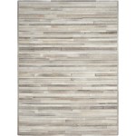 Calvin Klein Home Prairie PRA1 Area Rug, Silver, 5'6" x 7'5"