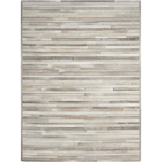 Calvin Klein Home Prairie PRA1 Area Rug, Silver, 9' x 12'