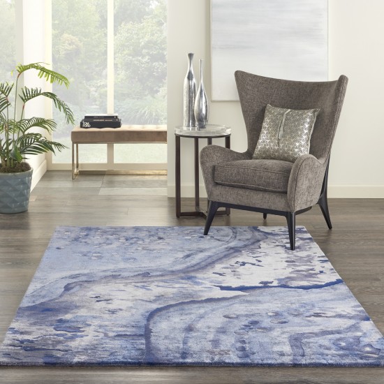 Nourison Prismatic PRS05 Area Rug, Blue, 3'9" x 5'9"