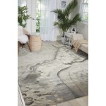 Nourison Prismatic PRS05 Area Rug, Silver Cloud, 3'9" x 5'9"