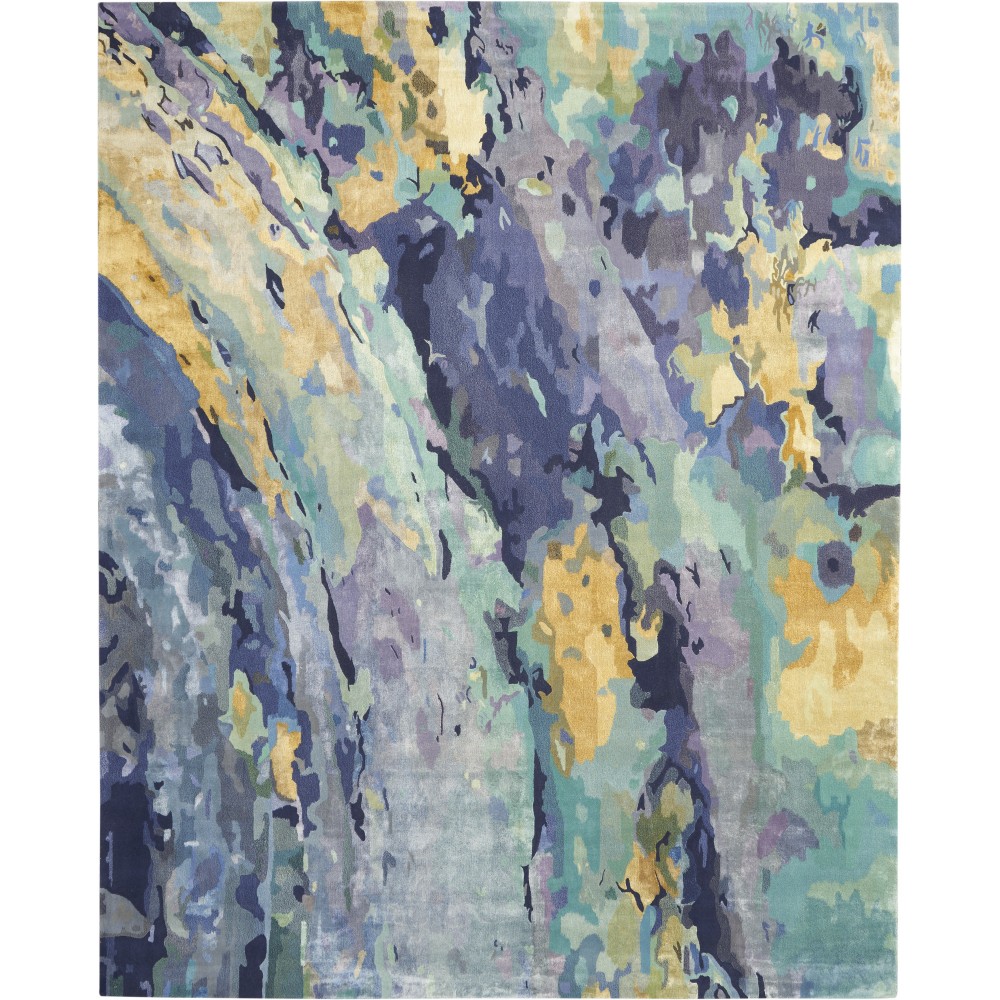 Nourison Prismatic PRS09 Area Rug, Silver/Blue, 12' x 15' Nourison Prismatic PRS09 Area Rug, Silver/Blue, 12' x 15'