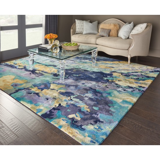 Nourison Prismatic PRS09 Area Rug, Silver/Blue, 12' x 15'