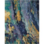 Nourison Prismatic PRS09 Area Rug, Silver/Blue, 8'6" x 11'6"