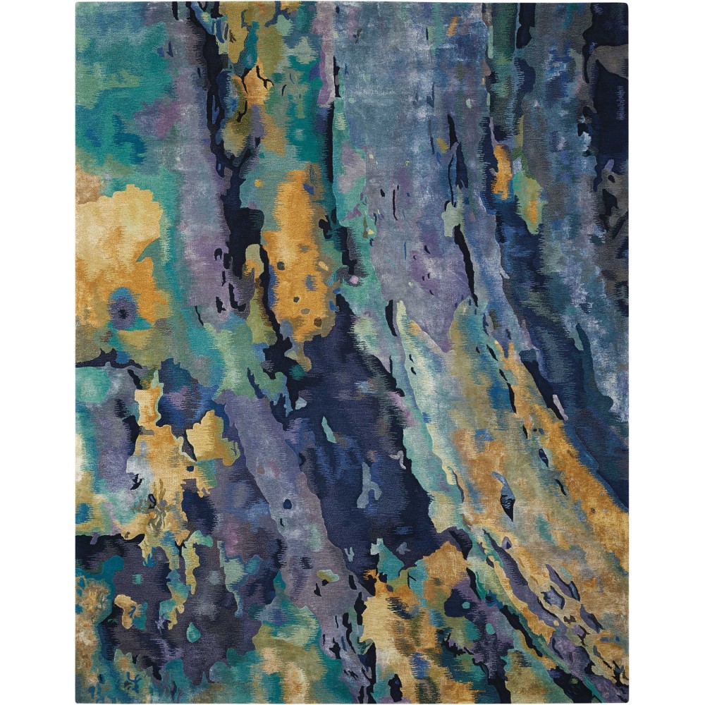 Nourison Prismatic PRS09 Area Rug, Silver/Blue, 8'6" x 11'6" Nourison Prismatic PRS09 Area Rug, Silver/Blue, 8'6" x 11'6"