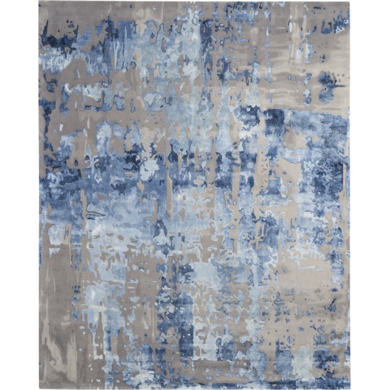 Nourison Prismatic PRS10 Area Rug, Blue/Grey, 12' x 15'