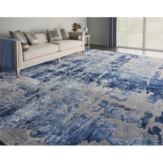 Nourison Prismatic PRS10 Area Rug, Blue/Grey, 12' x 15'