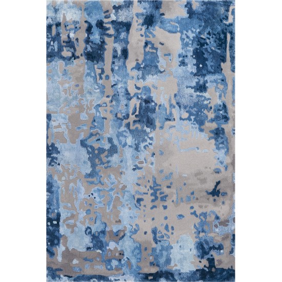 Nourison Prismatic PRS10 Area Rug, Blue/Grey, 3'9" x 5'9"