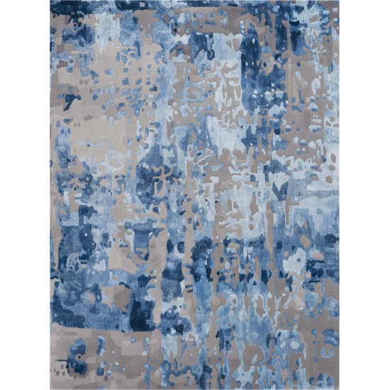 Nourison Prismatic PRS10 Area Rug, Blue/Grey, 5'6" x 7'5"