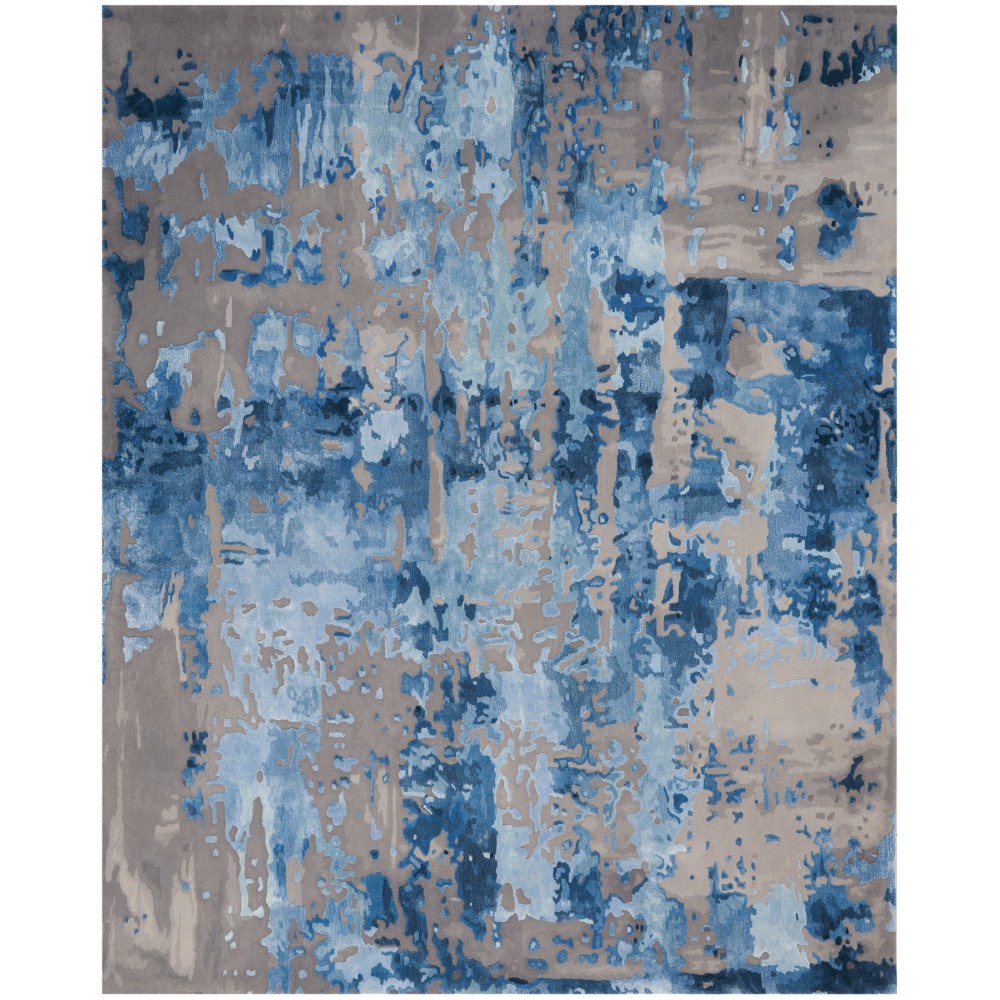 Nourison Prismatic PRS10 Area Rug, Blue/Grey, 7'9" x 9'9"