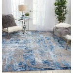 Nourison Prismatic PRS10 Area Rug, Blue/Grey, 7'9" x 9'9"