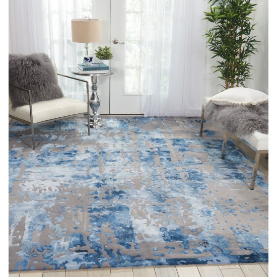 Nourison Prismatic PRS10 Area Rug, Blue/Grey, 7'9" x 9'9"