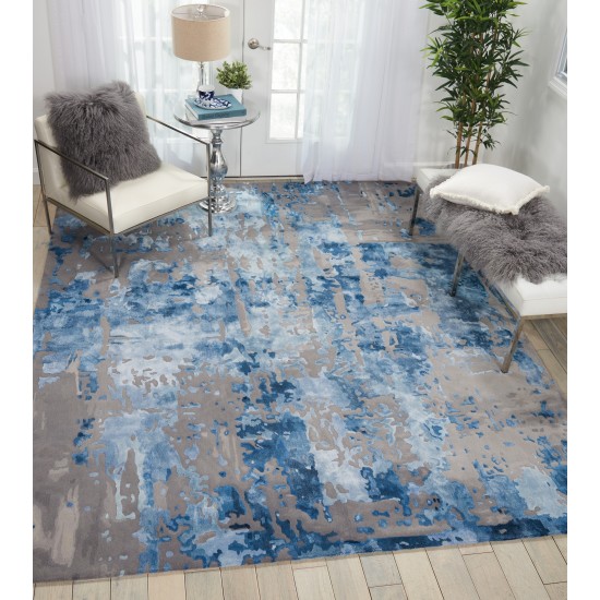 Nourison Prismatic PRS10 Area Rug, Blue/Grey, 7'9" x 9'9"