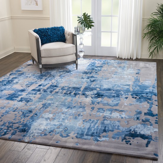 Nourison Prismatic PRS10 Area Rug, Blue/Grey, 8'6" x 11'6"