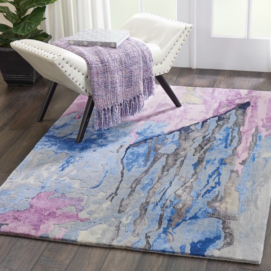 Nourison Prismatic PRS11 Area Rug, Grey/Multicolor, 3'9" x 5'9"