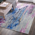 Nourison Prismatic PRS11 Area Rug, Grey/Multicolor, 5'6" x 7'5"