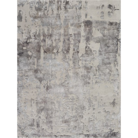 Nourison Prismatic PRS12 Area Rug, Silver/Grey, 5'6" x 7'5"