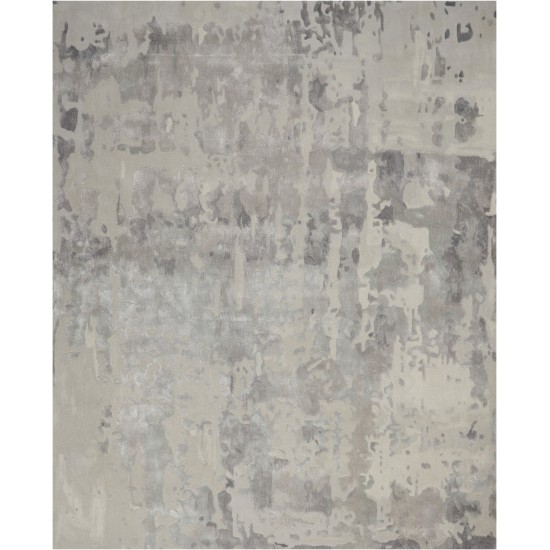 Nourison Prismatic PRS12 Area Rug, Silver/Grey, 7'9" x 9'9"