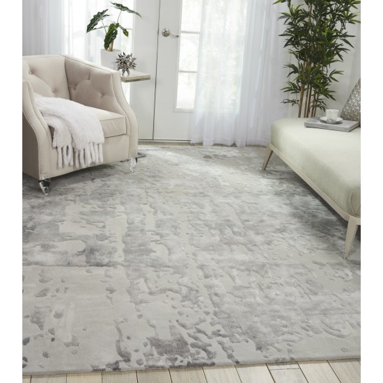 Nourison Prismatic PRS12 Area Rug, Silver/Grey, 7'9" x 9'9"